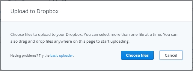 dropbox upload